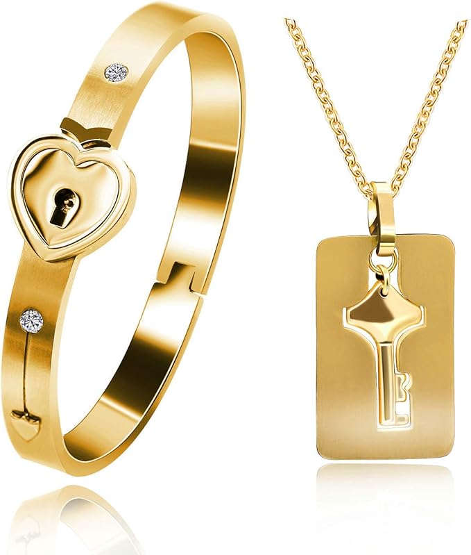 Pulsera + Collar Amor Candado +CAJAREGAL