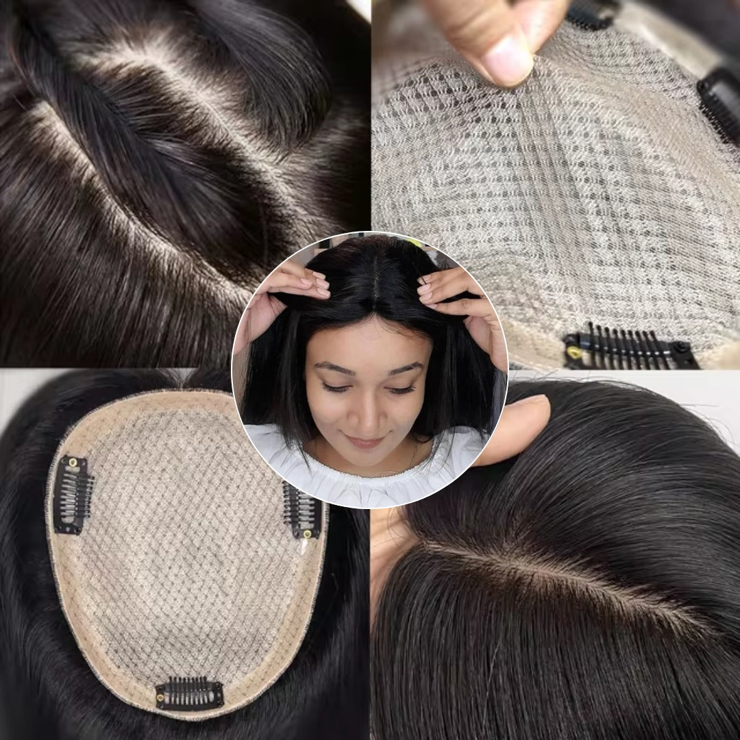 Topper de Cabello Natural 100% Humano