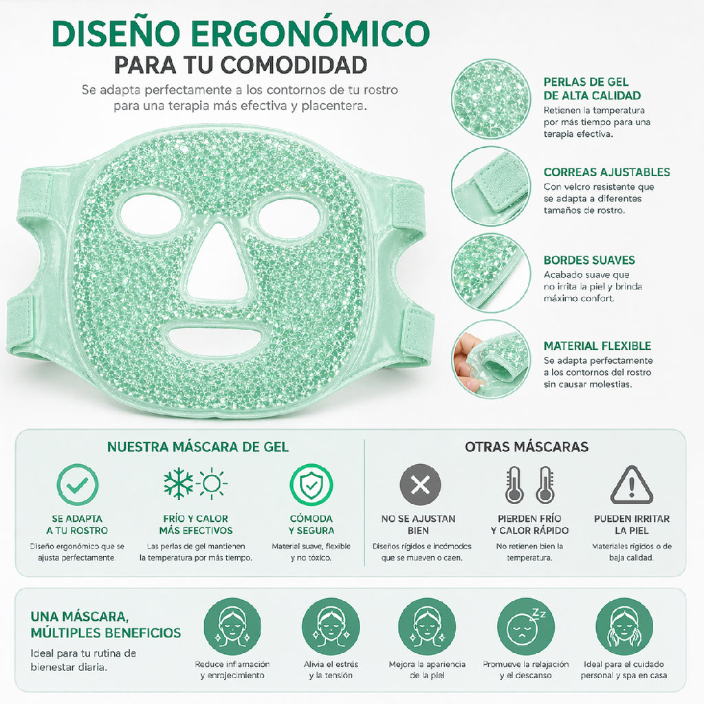 Mascara Facial Gel Frío Calor