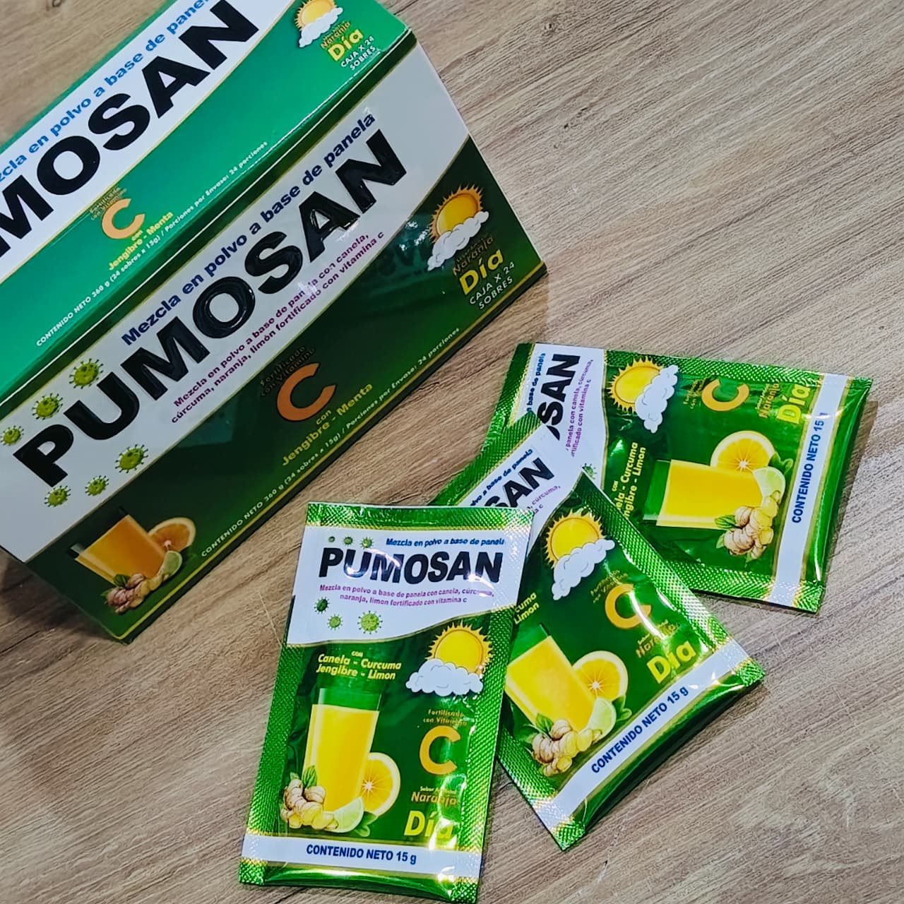 PUMOSAN DÍA CAJA x 24 sobres INVIMA