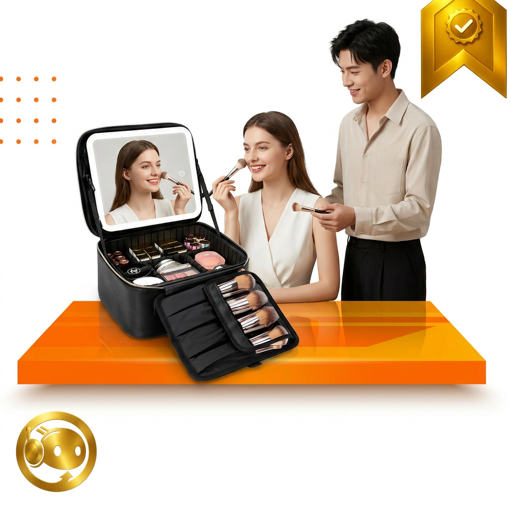 ORGANIZADOR DE MAQUILLAJE CON ESPEJO