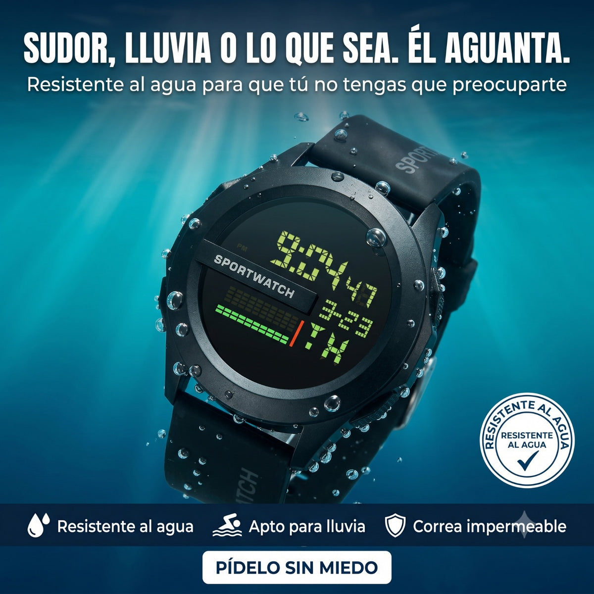 reloj deportivo para hombre cronografo🔥