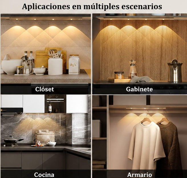 Lampara Barra 4 Luces LEDs 60cm Sensor