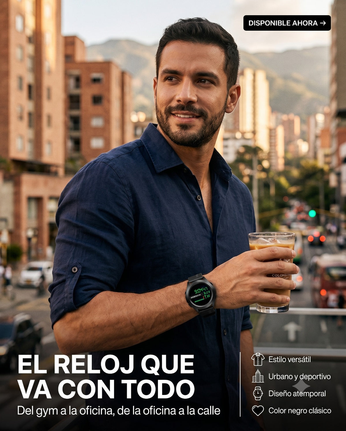 reloj deportivo para hombre cronografo🔥