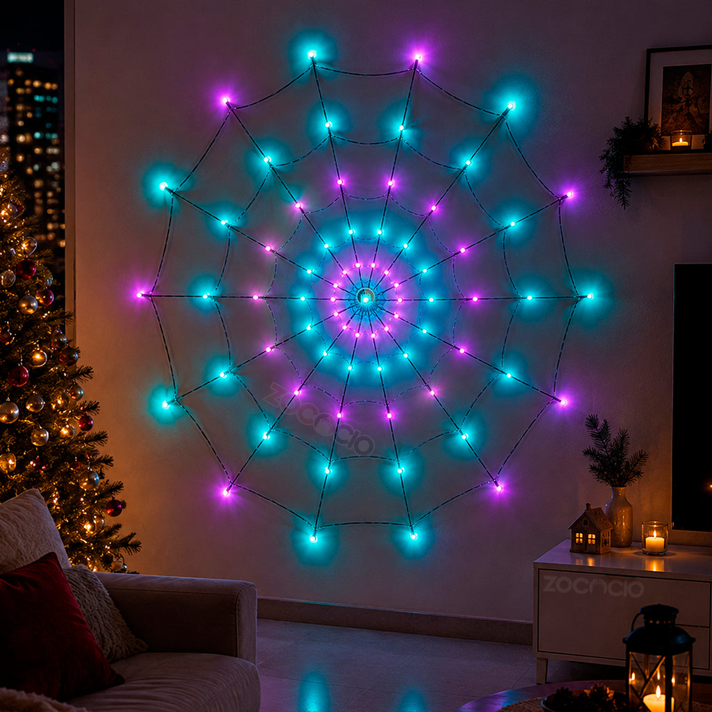 Luces Decorativas Led En Telaraña Malla
