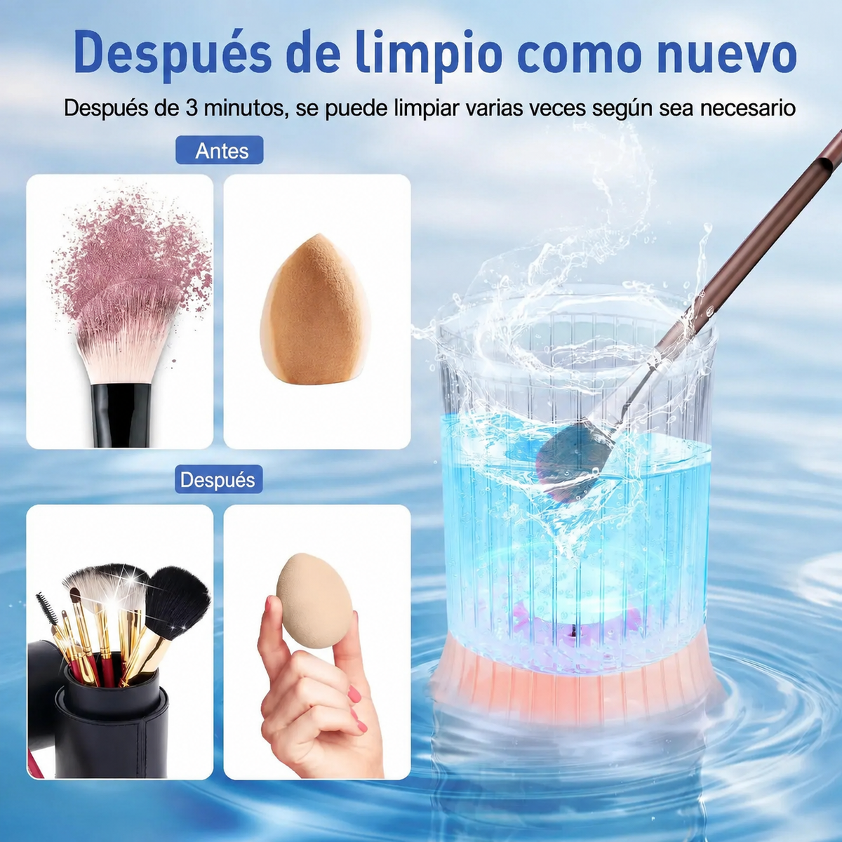 Limpiador de brochas morado