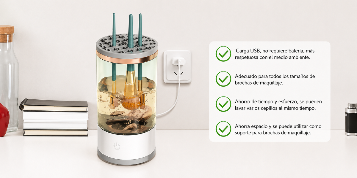 Limpiador De Brochas De Maquillaje Eléct
