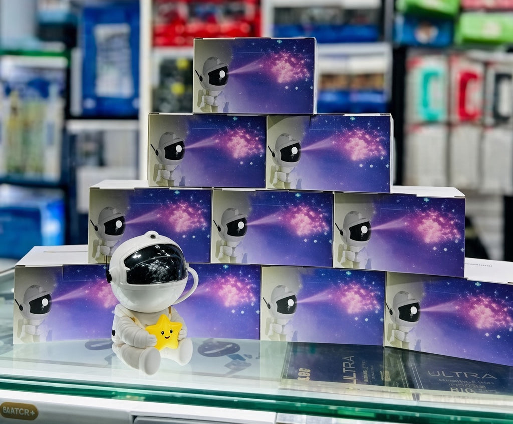 Mini astronauta proyector de galaxia