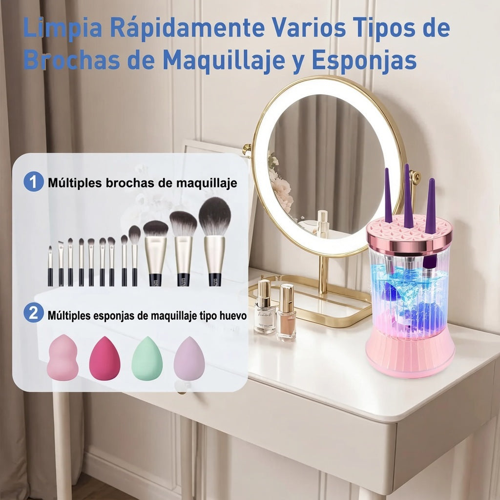 Limpiador de brochas morado