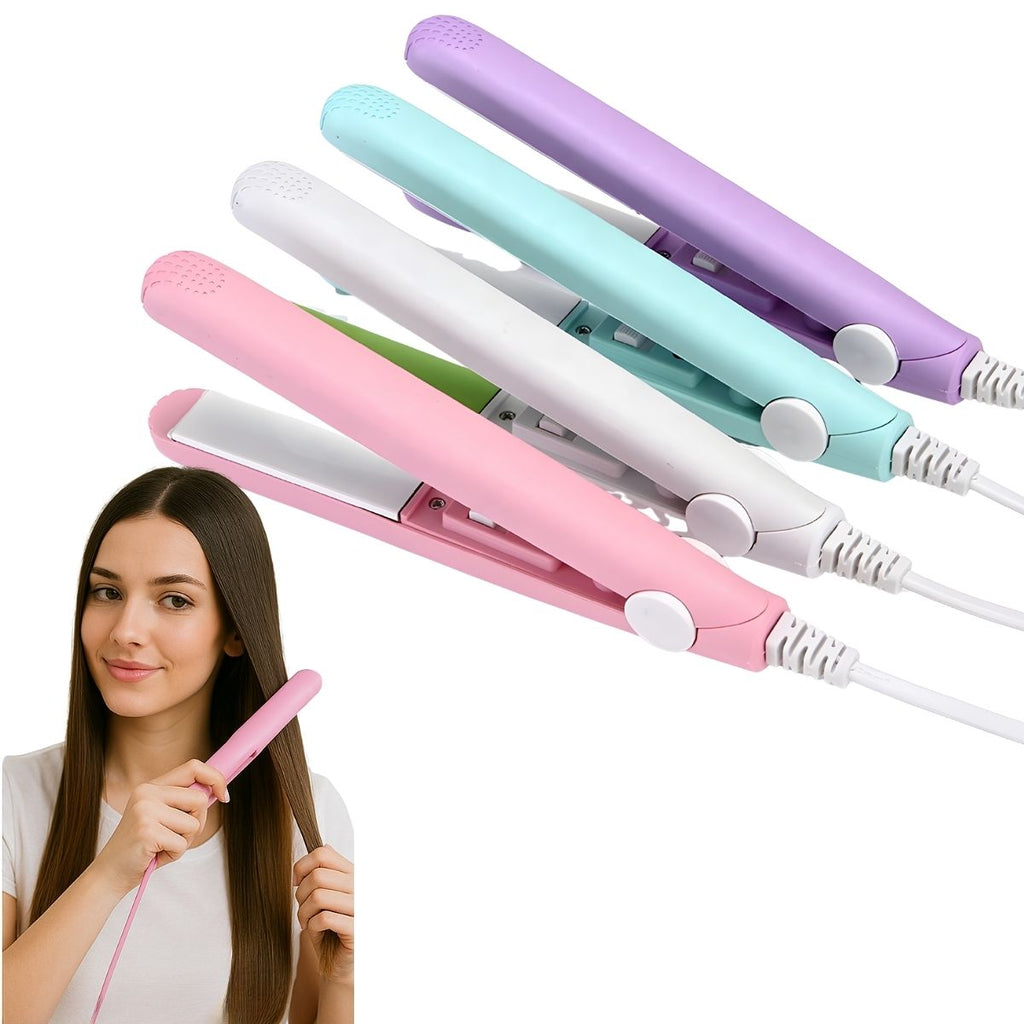 mini plancha de cabello viajera
