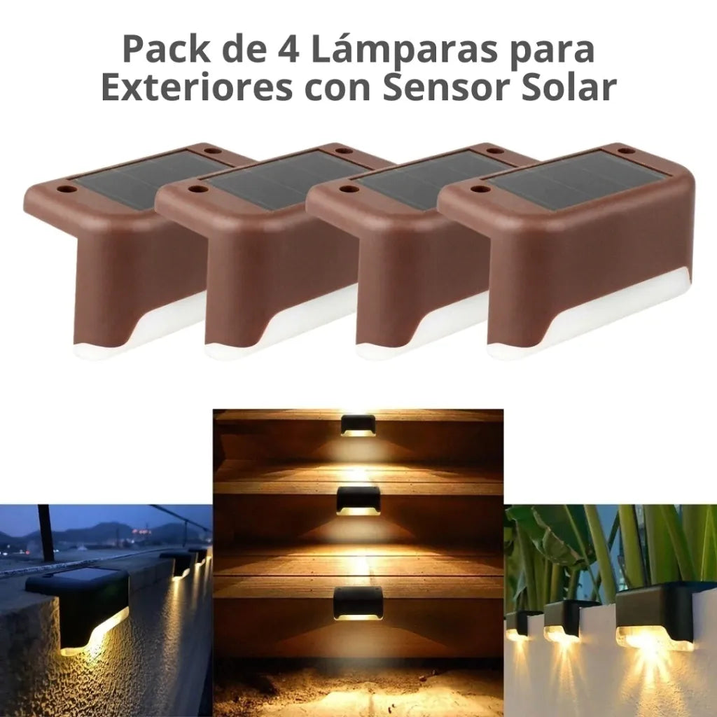 MINI LAMPARAS SOLARES ESQUINEROS X4