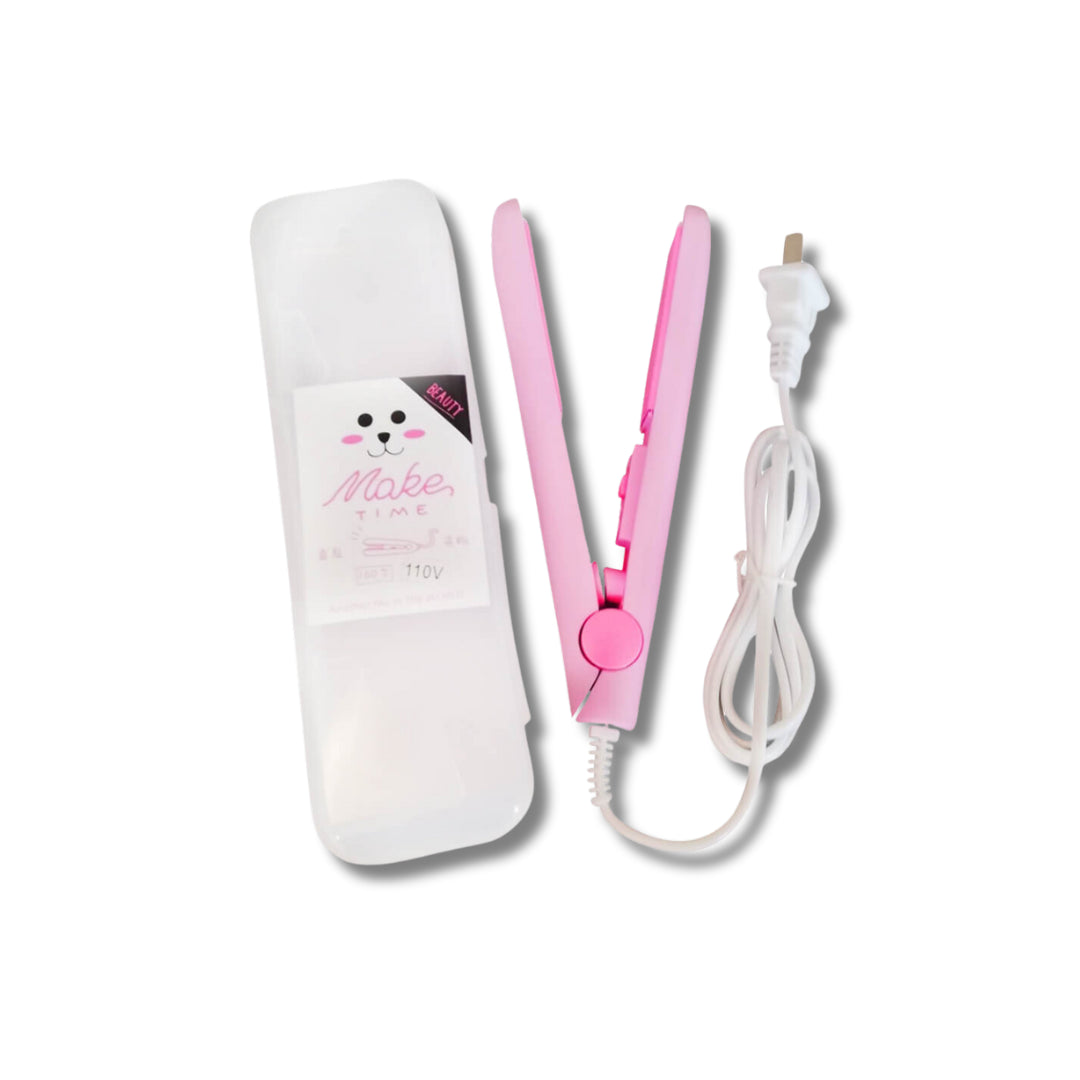 mini plancha de cabello viajera
