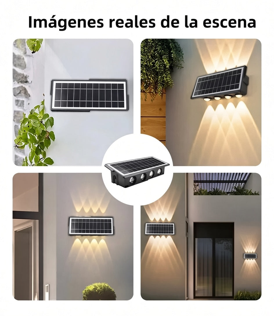 Luces Panel Solar 8 Bombillas